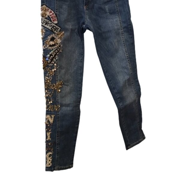 NICE ISTANBUL NWOT Denim Jeans - Size L (runs small) - Picture 1 of 6